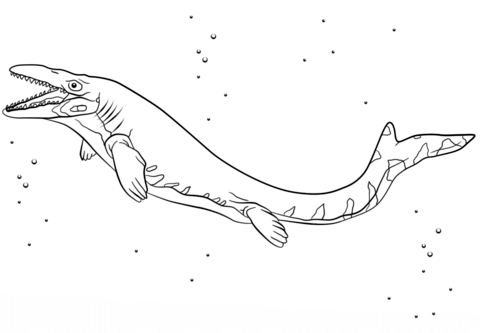 Jurassic World Mosasaurus Coloring Page